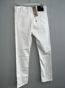 $48 Levi's Kid's Boy's White Solid Stretch 510 Skinny Fit Jeans Size W27 L27 - Picture 1 of 11