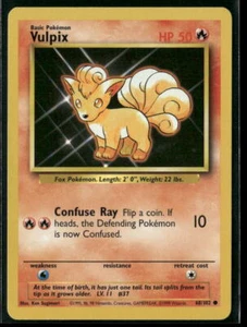 Pokémon Base Set #068/102 Vulpix Common, Lightly played - Picture 1 of 2