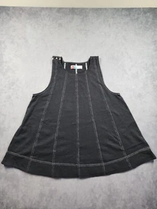 Free People FP Beach Tank Top Women's Large Black Striped Sleeveless Summer - Picture 1 of 10