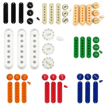 FLEOR SSS Guitar ST Pickup Cover 5 Vie Switch Tip 2T1V Manopole Chitarra per Strat - Immagine 1 di 4