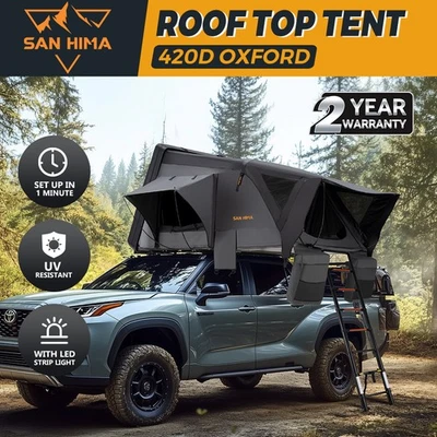 San Hima Jervis Rooftop Tent Hardshell With Ladder Camping 4WD 4x4 - image 1 of 4
