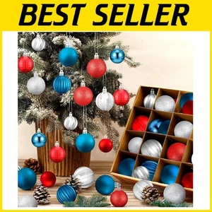 Beautifully Crafted 64-Piece Patriotic Ball Ornaments - Celebrate Independence - Picture 1 of 10