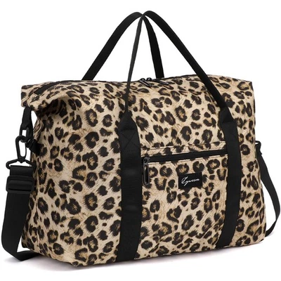 Leopard Print 40L Duffle Bag Waterproof Gym, Weekender, Travel Bag with Compa... - Image 1 of 4