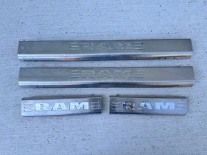 ✅09-18 RAM 1500-3500 CREW CAB LIMITED SCUFF PANEL DOOR SILL TRIM COVER SET OEM - Picture 1 of 4