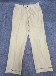 Incotex Men’s Cotton Linen Chino Lino Pants Yellow 34x32 - Picture 1 of 7