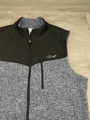 Colete Greg Norman Masculino Grande Zíper Completo Preto e Azul Attack Life Fleece - Imagem 1 de 4