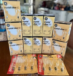 Vintage GE Crystal Clear Bulbs - Collectible Decorative Stock - Picture 1 of 1
