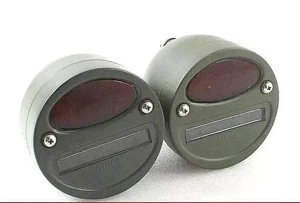 Cat Eye Rear Tail Light 4" Pair For Willys MB Ford GPW Jeep Truck A 1064/5 Green - Picture 1 of 6