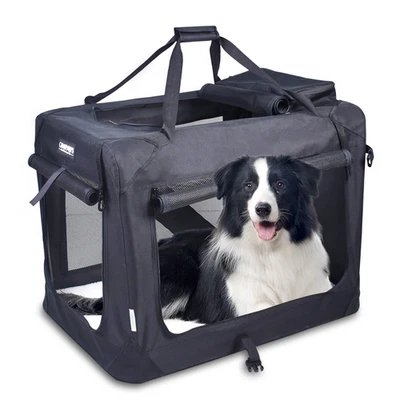 JESPET Cajas Suaves para Mascotas Perrera, 3 Puertas Lados Suaves Plegable Viaje Porta Mascotas con Foto 1 de 4