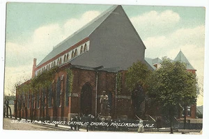 Phillipsburg New Jersey NJ St Philip & St James Catholic Church Vintage Postcard - Picture 1 of 1