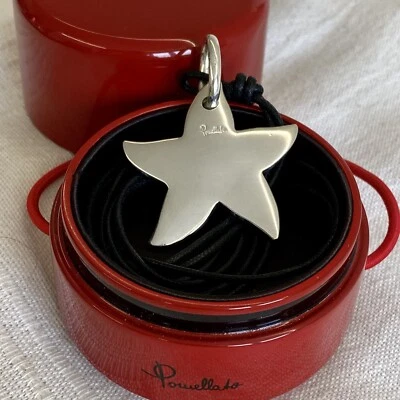 Pomellato Collana Ciondolo Stella Maxi Argento Massiccio 33gr Rara 100% Original - Immagine 1 di 4