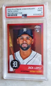 2022 Topps Chrome Platinum Anni. #135 Jack Lopez RC /5 Red Refractor PSA 9 Pop 1 - Picture 1 of 4