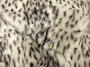 Material De Tela De Piel Sintética Divertido De Animales - CHEETAH DE NIEVE - Imagen 1 de 1