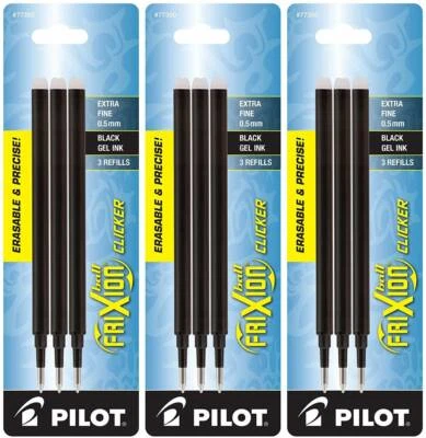 Pilot FriXion Ball Erasable Gel Ink Refills, Extra Fine Point, 3 Packs - Image 1 of 4