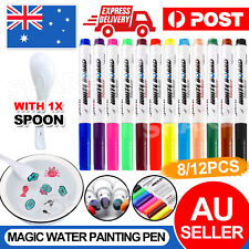 Magical Water Painting Pen Magic Doodle Drawing Pens (8/12Color with SPOON)