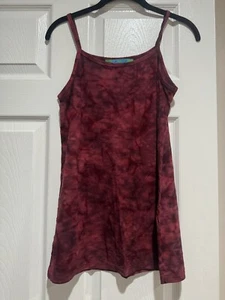 HANDS TO HEARTS WOMEN BURGUNDY TANK SLEEVELESS LARGE/X-LARGE BATIK LYCRA NWOT - Picture 1 of 4