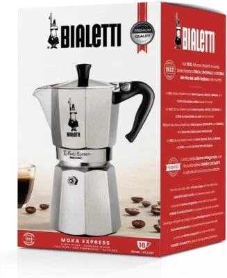 Bialetti Moka Express 18 Cup Cups Aluminium Large Stovetop Coffee Espresso Maker - image 1 of 4