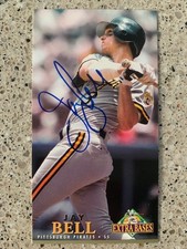 JAY BELL 1994 EXTRA BASES Signed autographed CARD PITTSBURGH PIRATES