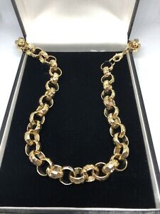Boys Kids Womens 18k Gold Filled Belcher Chain Necklace Bracelet Sets 18ct gf