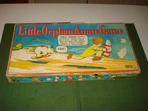1927 LITTLE ORPHAN ANNIE BOARD GAME, MILTON BRADLEY, HAROLD GRAY ARTWORK,NICE Cover