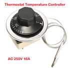 Electric Oven 50-300℃ 250V 16A Capillary Thermostat Temperature Controller 3 Pin