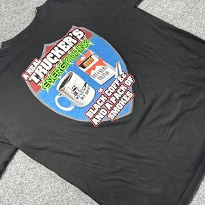Big Rig Outfitters Men XXL Black Tshirt Real Truckers Energy Drink Work Driving - Picture 1 of 8