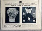 John Sparks - Curios in China - Vintage Advertising - Original Advert - 1934