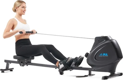 Folding Magnetic Rowing Machine 16-Level Quiet Rower LCD App Compatible 130KG - Image 1 of 4