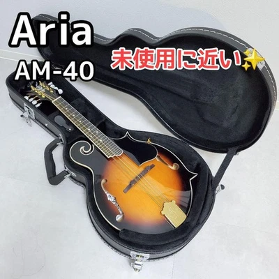 [Extremely beautiful item] ARIA AM-40 flat mandolin with hard case - Image 1 of 4