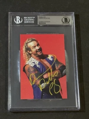 DIAMOND DALLAS PAGE 1998 PANINI WCW/NWO TARJETA AUTOGRAFIADA FIRMADA BAS AUTÉNTICA Foto 1 de 2