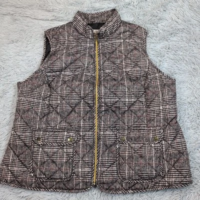 Chaleco St. John's Bay para mujer 1X gris acolchado Gorpcore bolsillos acogedor cremallera cómodo Foto 1 de 4