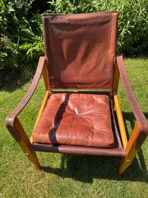 Silla y taburete safari de cuero Kaare Klint Foto 1 de 4