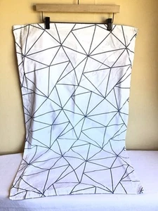 Coppia federe cuscino rettangolari blu bianco design geometrico cotone king - Foto 1 di 5
