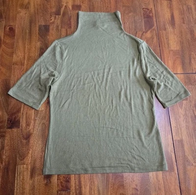 Suéter Banana Republic Para Mujer Medio Suave Lujo Cuello Simulado Claro Verde Oliva  Foto 1 de 4