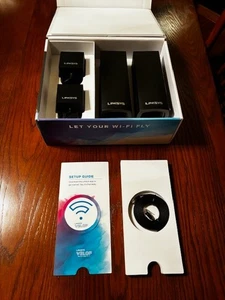 Linksys VELOP AC4400 Tri-Band Whole Home Mesh Wi-Fi System 2 Node Modular  Black - Picture 1 of 6