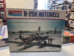Monogram 1/48 B-25H Mitchell 1977 Kit No 5500 Sealed Contents Box Bashed - Picture 1 of 4
