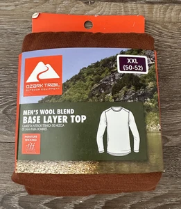 Camisa Ozark Trail Para Hombres Mezcla de Lana Capa Base Manga Larga Marrón Para Hombre XXL 50-52 - Imagen 1 de 3