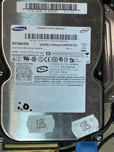 Samsung Festplatte 80GB SP0842N 7200rpm PATA Wenig Laufzeit Rarität - Bild 1 von 2
