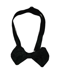 Mens Green and Black Diamond Pattern Pre-tied Adjustable Bow Tie. Windsor Style - Picture 1 of 2