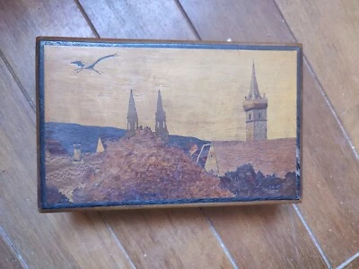 .Belle boîte marqueterie signé EDOUARD FRITZ vers 1940 - Photo 1/4