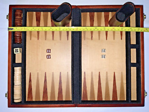  Wooden Backgammon Set, 30 x 40cm, Travel or Home, Board Game, Counters and Dice