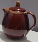 Vintage Hull Brown Drip Glaze Teapot w/Lid Oven Proof Pottery USA