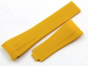 Watch Strap Silicone Yellow 20/16mm Adjustable Watches Luxury Sports Promo50% - Picture 1 of 4
