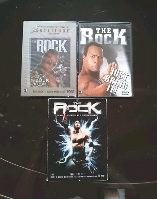 WWF: The Rock - Most Electrifying/Just Bring It!/Know Your Role (DVD) Lot - WWE - Image 1 of 4