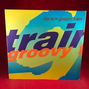 THE FARM Groovy Train 1990 UK 3-track 12" Vinyl Single original remix extended - Picture 1 of 4