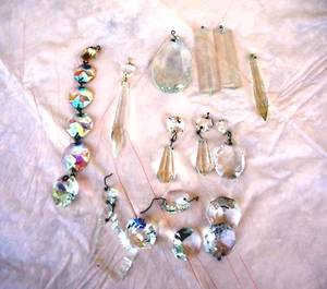 Lote de 15 prismas de cristal facetado de colección, octágono, rectángulo, gotas + lote # 2 - Imagen 1 de 6