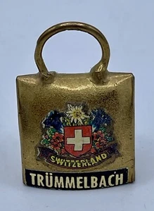 Miniature Switzerland Souvenir Cow Bell Magnet 1.5” H x .875” L - Picture 1 of 7