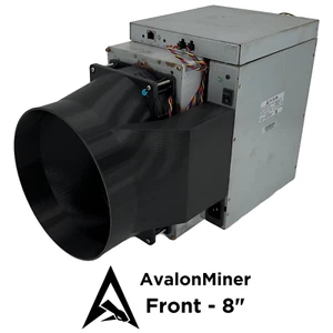 AvalonMiner Front to 8 Inch - Fan Shroud Adapter Silencer Cooling Crypto 1166 - Picture 1 of 5