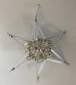 Alter Gablonzer Weihnachtsschmuck Christbaumschmuck Stern Silber 6897/22 - Picture 1 of 3