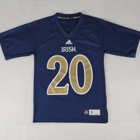 Notre Dame Fighting Irish Jersey Blue Football Mens SMALL adidas Jadarian Price Cover